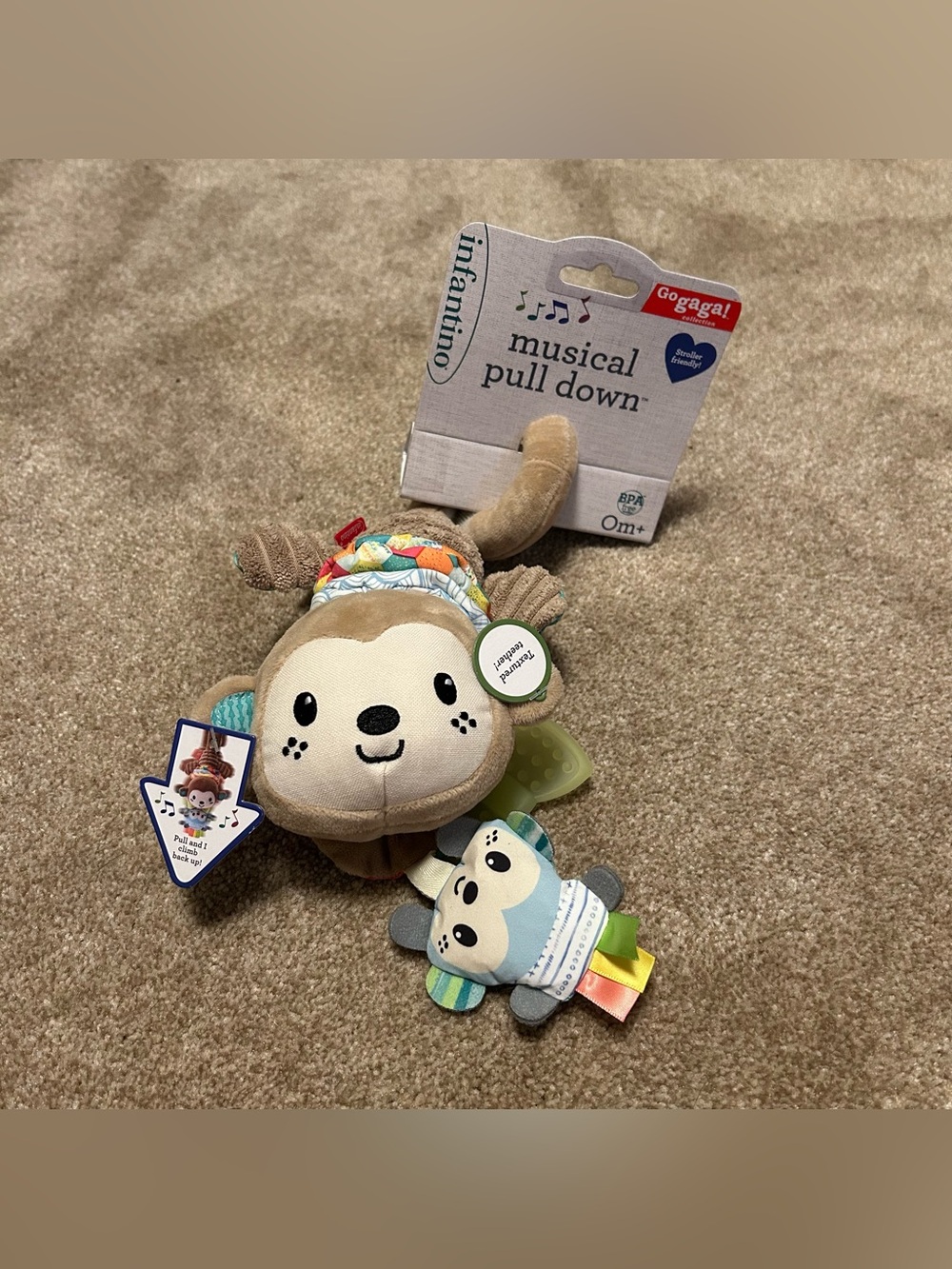 ‼️Infantino Go gaga! Musical Pull Down Monkey‼️